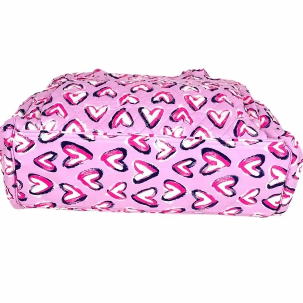 Vera Bradley Baby Diaper Bag Hearts Iced Pink Purple